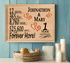 1st Anniversary Gift - Personalized Wood Plaque for Husband, Wife or Couple - 1 Year