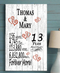 13 Year Anniversary Gift – Personalized 13th Anniversary Plaque with Custom Names