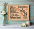 14th Anniversary Gift - Personalized Wood Plaque for Husband, Wife or Couple - 14 Year