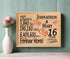 16th Anniversary Gift - Personalized Wood Plaque for Husband, Wife or Couple - 16 Year