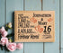 16th Anniversary Gift - Personalized Wood Plaque for Husband, Wife or Couple - 16 Year