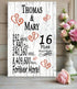 16th Anniversary Gift - Personalized Wood Plaque for Husband, Wife or Couple - 16 Year