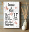 17 Year Anniversary Gift – Personalized 17th Anniversary Plaque with Custom Names