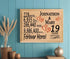 19th Anniversary Gift - Personalized Wood Plaque for Husband, Wife or Couple - 19 Year