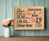 19th Anniversary Gift - Personalized Wood Plaque for Husband, Wife or Couple - 19 Year