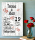 Personalized 19th Anniversary Plaque with Custom Names