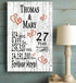 27th Anniversary Gift - Personalized Wood Plaque for Husband, Wife or Couple - 27 Year