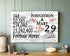 29th Anniversary Gift - Personalized Wood Sign for Couples