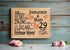 29th Anniversary Gift - Personalized Wood Plaque for Husband, Wife or Couple - 29 Year