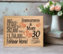 30th Anniversary Gift - Personalized Wood Plaque for Husband, Wife or Couple - 30 Year