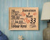 33rd Anniversary Gift - Personalized Wood Plaque for Husband, Wife or Couple - 33 Year