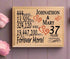 37th Anniversary Gift - Personalized Wood Plaque for Husband, Wife or Couple - 37 Year