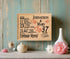 37th Anniversary Gift - Personalized Wood Plaque for Husband, Wife or Couple - 37 Year