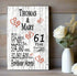 61st Anniversary Gift - Personalized Wood Plaque for Husband, Wife or Couple - 61 Year