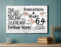 64th Anniversary Gift - Personalized Wood Sign for Couples