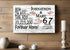 67th Anniversary Gift - Personalized Wood Sign for Couples