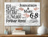 68th Anniversary Gift - Personalized Wood Sign for Couples