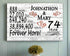 74th Anniversary Gift - Personalized Wood Sign for Couples