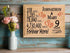 9th Anniversary Gift - Personalized Wood Plaque for Husband, Wife or Couple - 9 Year