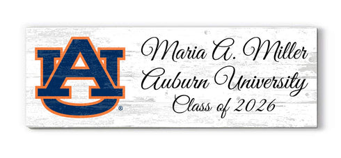 Auburn University Class Year Plaque With Name - Personalized for Student, Alumni or Graduation Gift
