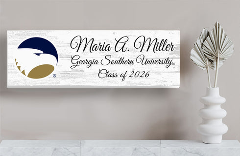 Georgia Southern University Class Year Plaque With Name – Personalized for Student, Alumni or Graduation Gift