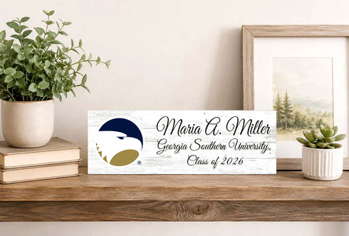 Georgia Southern University Class Year Plaque With Name – Personalized for Student, Alumni or Graduation Gift