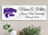 Kansas State University Class Year Plaque With Name – Personalized for Student, Alumni or Graduation Gift