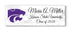 Kansas State University Class Year Plaque With Name – Personalized for Student, Alumni or Graduation Gift