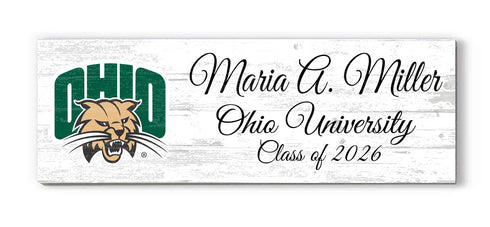 Ohio University Class Year Plaque With Name – Personalized for Student, Alumni or Graduation Gift