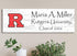Rutgers University Class Year Plaque With Name – Personalized for Student, Alumni or Graduation Gift