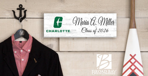 UNC Charlotte Class Year Plaque With Name – Personalized for Student, Alumni or Graduation Gift