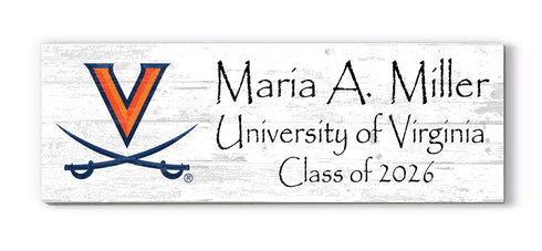 University of Virginia Class Year Plaque With Name – Personalized for Student, Alumni or Graduation Gift