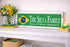 Brazilian Flag Sign - Personalized Family Name - Custom Wood Brazilian Heritage Gift