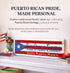 Puerto Rican Flag Sign - Personalized Family Name - Custom Wood Heritage Gift