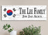 Korean Flag Sign - Personalized Family Name - Custom Wood Korean Heritage Gift