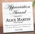 Appreciation Award Plaque – Custom Recognition Gift with Name, Title, Message, & Date