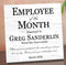 Employee of the Month Award Plaque – Custom Recognition Gift with Name, Title, Message & Date
