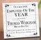 Employee of the Year Award Plaque – Personalized Recognition Gift with Name, Company, Message & Date