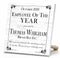 Employee of the Year Award Plaque - Personalized Recognition Gift with Name & Company