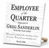 Employee of the Quarter Award Plaque - Personalized Recognition Gift