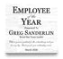 Employee of the Year Award Plaque – Personalized Recognition Gift with Name, Title, Message & Date