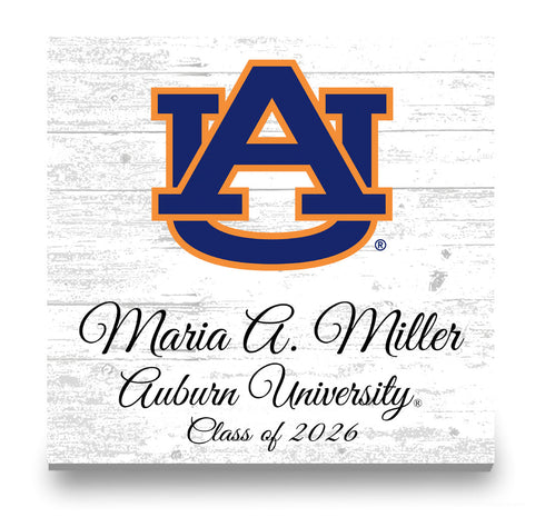 Personalized Auburn University Graduation Sign – Custom Graduate Name & Class Year Gift – Official Tigers Wood Decor