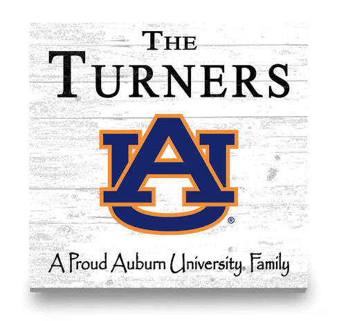 Personalized Auburn University Family Sign – Custom Proud Auburn Family Wood Wall Decor – Official Tigers Gift
