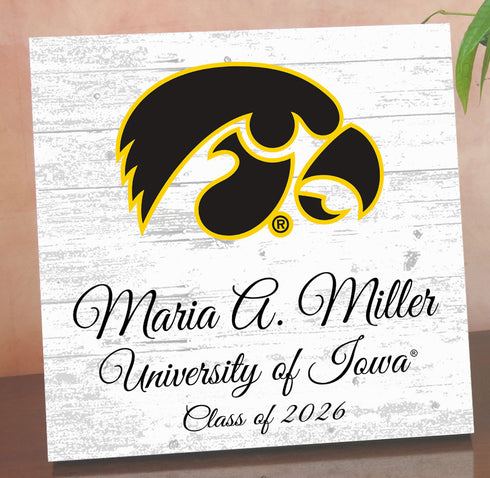 Personalized University of Iowa Graduation Sign β Custom Name & Class Year Gift for Hawkeyes Students, Alumni & Graduates