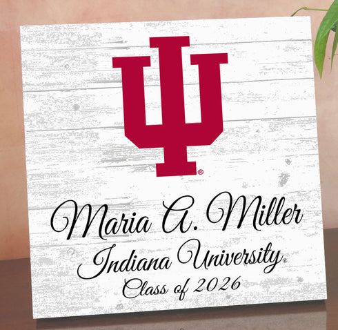 Personalized Indiana University Graduation Sign β Custom Name & Class Year Gift for Hoosiers Students, Alumni & Graduates