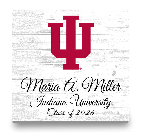 Personalized Indiana University Graduation Sign β Custom Name & Class Year Gift for Hoosiers Students, Alumni & Graduates