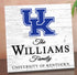 Personalized Kentucky Wildcats Family Name Sign – Custom University of Kentucky Wood Wall Decor – Wildcats Gift