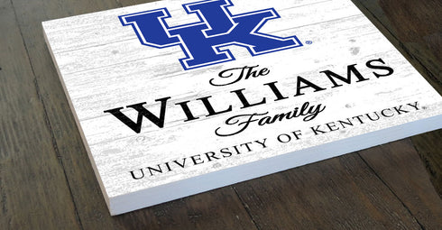 Personalized Kentucky Wildcats Family Name Sign – Custom University of Kentucky Wood Wall Decor – Wildcats Gift