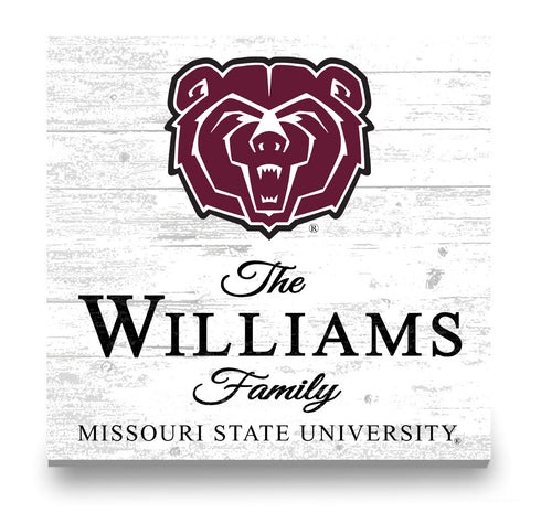 Personalized Missouri State Bears Family Name Sign – Custom Missouri State University Wood Wall Decor – Bears Gift