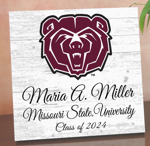 Missouri State University Class Year Plaque with Name - Gift for New Students, Alumni or Graduation